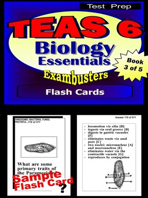cover image of TEAS V Test Prep Biology Review - Exambusters Flash Cards - Workbook 3 of 5